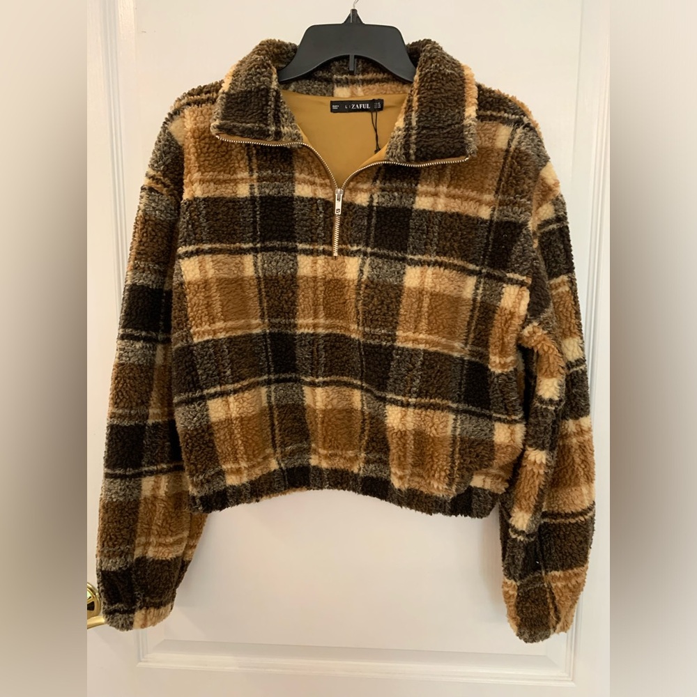 Sherpa flannel quarter zip